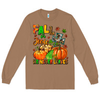 Toasted Coconut fall for jesus he never leaves Long Sleeve Tee - MaliasSmallBusiness