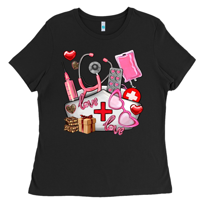 Nurse  Valentines Day Love Ladies Tee by AdoDesignShop | Teevron