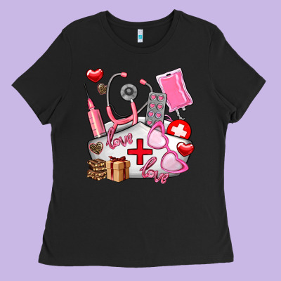 Nurse  Valentines Day Love Ladies Tee Designed By Adodesignshop