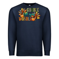 Navy gobble till you wobble Premium Sweatshirt - CowGirlArtShop