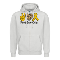 Dove Grey Peace Love Cure Zipper Hoodie - Bettercallsaul