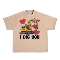 Burro i dig you valentines excavator Urban Heavy Tee - MaliasSmallBusiness