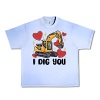 Grape Ice i dig you valentines excavator Urban Heavy Tee - MaliasSmallBusiness