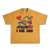 Peanut Butter i dig you valentines excavator Urban Heavy Tee - MaliasSmallBusiness