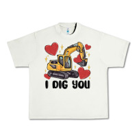 Pistachio i dig you valentines excavator Urban Heavy Tee - MaliasSmallBusiness