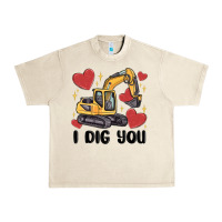 Sandshell i dig you valentines excavator Urban Heavy Tee - MaliasSmallBusiness