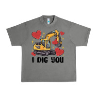 Tornado i dig you valentines excavator Urban Heavy Tee - MaliasSmallBusiness