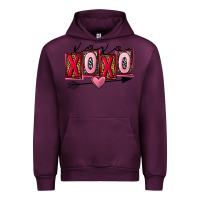 Mauve Wine Xoxo Love Urban Hoodie - FaDigitalArtStudio