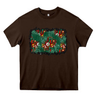 Chocolate Brown christmas gift box and leopard background Heavy Core Tee - BundleAndBundleShop