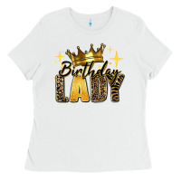 White birthday lady Ladies Tee - RanaPortraitStore
