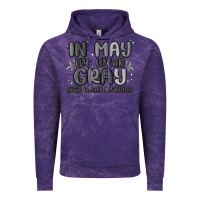 Cloud Purple in may we wear gray brain cancer awareness Vintage Hoodie - MaliasSmallBusiness