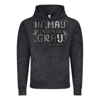 Vintage Black in may we wear gray brain cancer awareness Vintage Hoodie - MaliasSmallBusiness