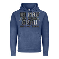 Vintage Denim in may we wear gray brain cancer awareness Vintage Hoodie - MaliasSmallBusiness
