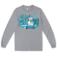 Heather Grey up to snow good winter snowman Long Sleeve Tee - MaliasSmallBusiness