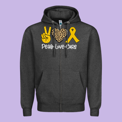 Peace Love Cure Zipper Hoodie Designed By Bettercallsaul