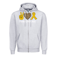 Heather Grey Peace Love Cure Zipper Hoodie - Bettercallsaul