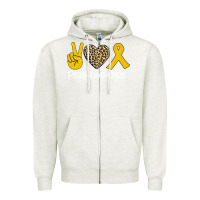 Oatmeal Heather Peace Love Cure Zipper Hoodie - Bettercallsaul
