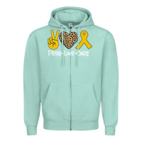 Seafoam Peace Love Cure Zipper Hoodie - Bettercallsaul