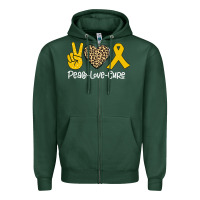 Sports Green Peace Love Cure Zipper Hoodie - Bettercallsaul