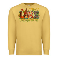 Antique Gold i think i love fall most of all Premium Sweatshirt - CowGirlArtShop