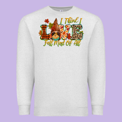 I Think I Love Fall Most Of All Premium Sweatshirt Designed By Cowgirlartshop