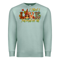 Seafoam i think i love fall most of all Premium Sweatshirt - CowGirlArtShop