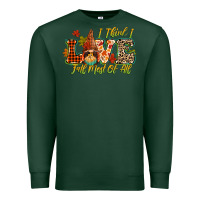 Sports Green i think i love fall most of all Premium Sweatshirt - CowGirlArtShop