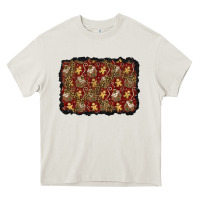 Cream christmas gingerbread man and house background Heavy Core Tee - BundleAndBundleShop