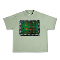 Oil Green christmas buffalo plaid and lights background Urban Heavy Tee - AdoDesignShop