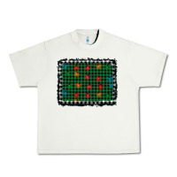 Pistachio christmas buffalo plaid and lights background Urban Heavy Tee - AdoDesignShop