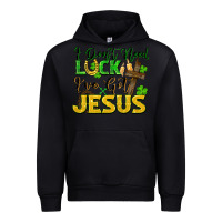 Black i don't need luck i've got jesus Urban Hoodie - FaDigitalArtStudio