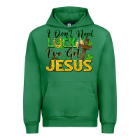 Emerald i don't need luck i've got jesus Urban Hoodie - FaDigitalArtStudio