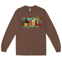 Chestnut gobble with thanksgiving turkeys Long Sleeve Tee - MaliasSmallBusiness