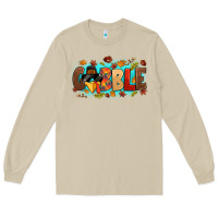 Mushroom gobble with thanksgiving turkeys Long Sleeve Tee - MaliasSmallBusiness