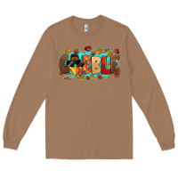 Toasted Coconut gobble with thanksgiving turkeys Long Sleeve Tee - MaliasSmallBusiness