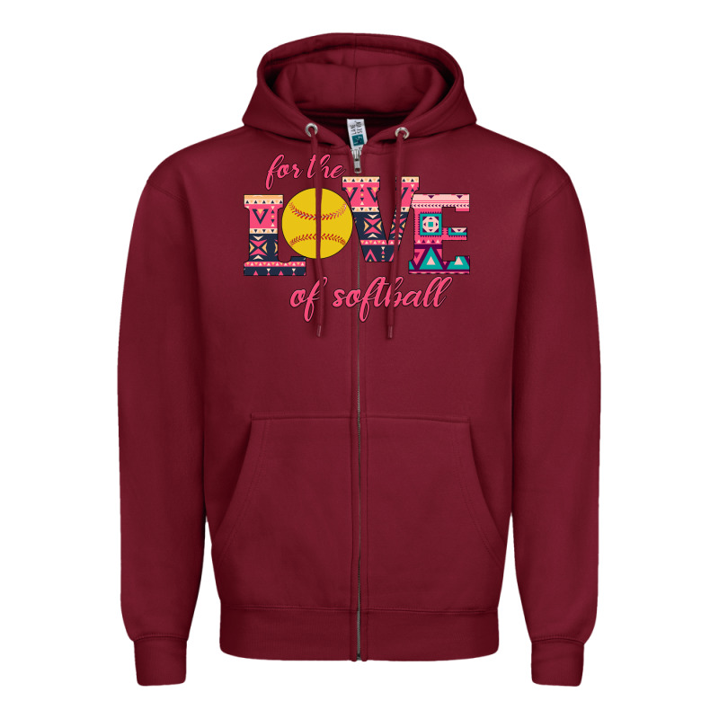 For The Love Of Softball Zipper Hoodie by Bettercallsaul | Teevron