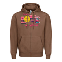 Chestnut For The Love Of Softball Zipper Hoodie - Bettercallsaul