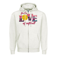Oatmeal Heather For The Love Of Softball Zipper Hoodie - Bettercallsaul