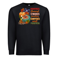 Black bonfires flannels smores campfires and pu Premium Sweatshirt - CowGirlArtShop