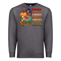 Charcoal Heather bonfires flannels smores campfires and pu Premium Sweatshirt - CowGirlArtShop