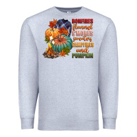 Heather Grey bonfires flannels smores campfires and pu Premium Sweatshirt - CowGirlArtShop