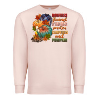 Pale Pink bonfires flannels smores campfires and pu Premium Sweatshirt - CowGirlArtShop