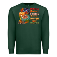 Sports Green bonfires flannels smores campfires and pu Premium Sweatshirt - CowGirlArtShop