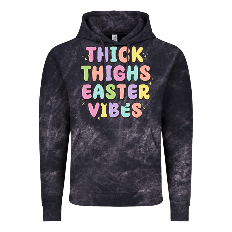 Thicks Thighs Easter Vibes Vintage Hoodie by MaliasSmallBusiness | Teevron