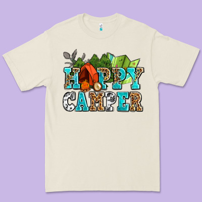 Happy Camper With Trees And Map Premium Tee Designed By Adodesignshop