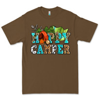 Cacao happy camper with trees and map Premium Tee - AdoDesignShop