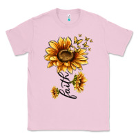 Bubblegum Pink faith sunflower Classic Tee - MaliasSmallBusiness