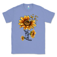 Colony Blue faith sunflower Classic Tee - MaliasSmallBusiness