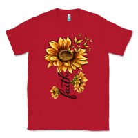 Red faith sunflower Classic Tee - MaliasSmallBusiness