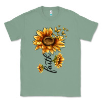 Sage faith sunflower Classic Tee - MaliasSmallBusiness